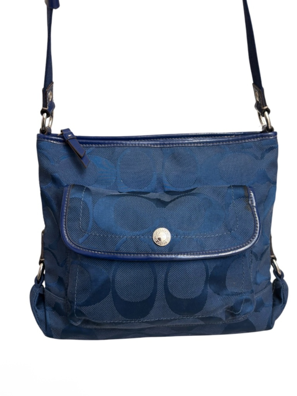 Coach Kyra blue signature y2k crossbody messenger shoulder bag